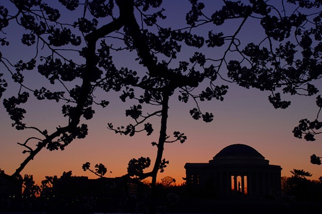 Jefferson Memorial Sunrise Silhouette, Washington DC